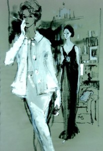 kenneth-paul-block-babe-paley-in-mainbocher-and-amanda-burden-in-sarni