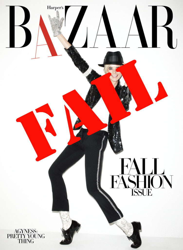 harpers bazaar agyness deyn michael jackson tribute fails miserably cover