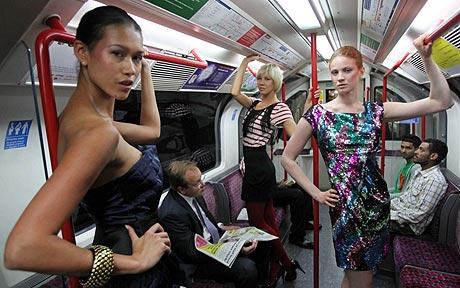 london high street fashion week on the tube