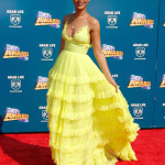 Rihanna 2008 BET Awards sunshine yellow dress Rihanna 2008 BET Awards sunshine yellow dress