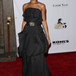 Rihanna black strapless gown Rihanna black strapless gown