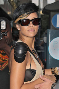 Rihanna embellished shoulder