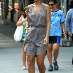 Rihanna in grey jumpsuit Rihanna in grey jumpsuit