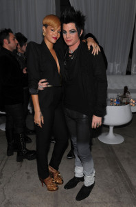 Rihanna with Adam Lambert VEVO launch