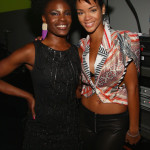 Rihanna with Shingai of Noisettes Rihanna with Shingai of Noisettes