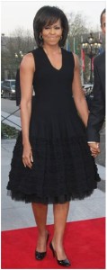 michelle obama azzedine alaia black dress