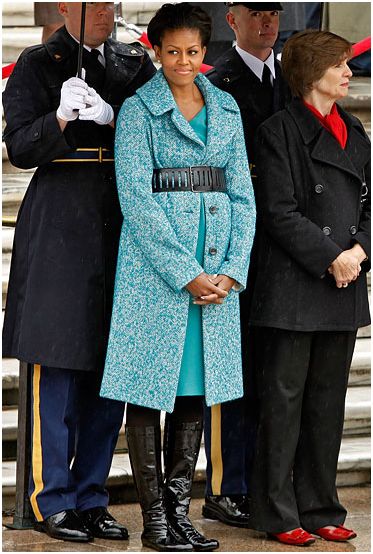 michelle obama belted j crew coat
