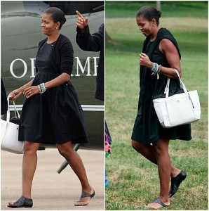 michelle obama black and white chic