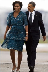michelle obama chiffon dress