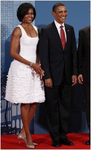 michelle obama g20 toronto white dress