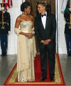 President and First Lady Khan Gown