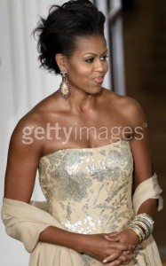 michelle obama in naeem khan white house state dinner accessories