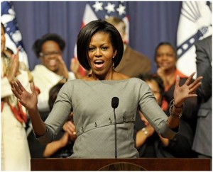 michelle obama speaking at dept of commerce
