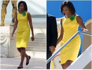 michelle obama wu yellow shift