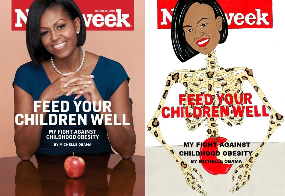 michelle obama newsweek illustration by aleXsandro Palombo