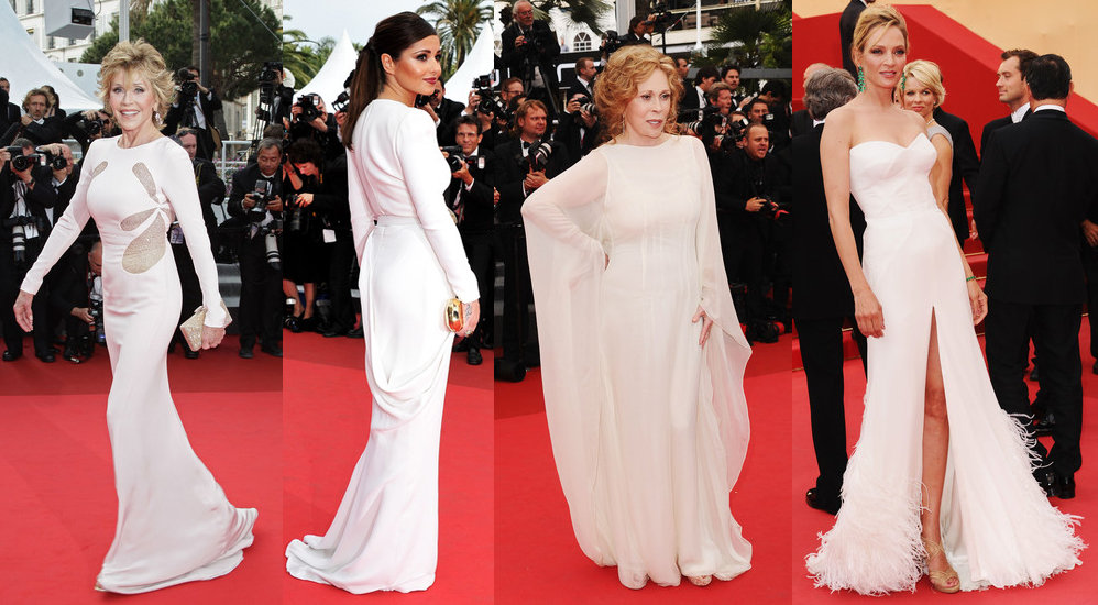 White gowns red carpet cannes film festival 2011